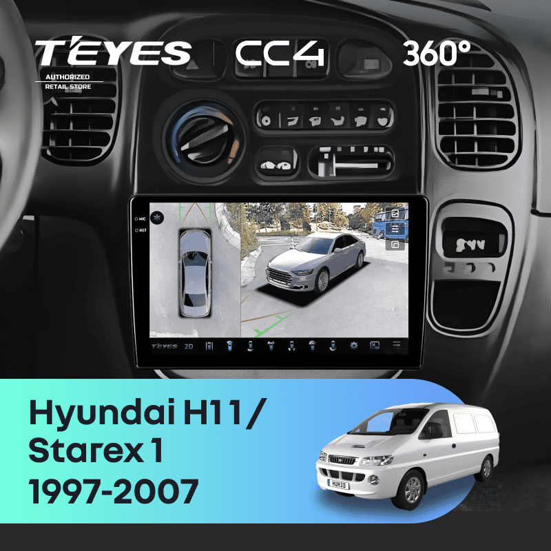 Штатная магнитола Teyes CC4 360 6/64 Hyundai H1 1 (1997-2007)