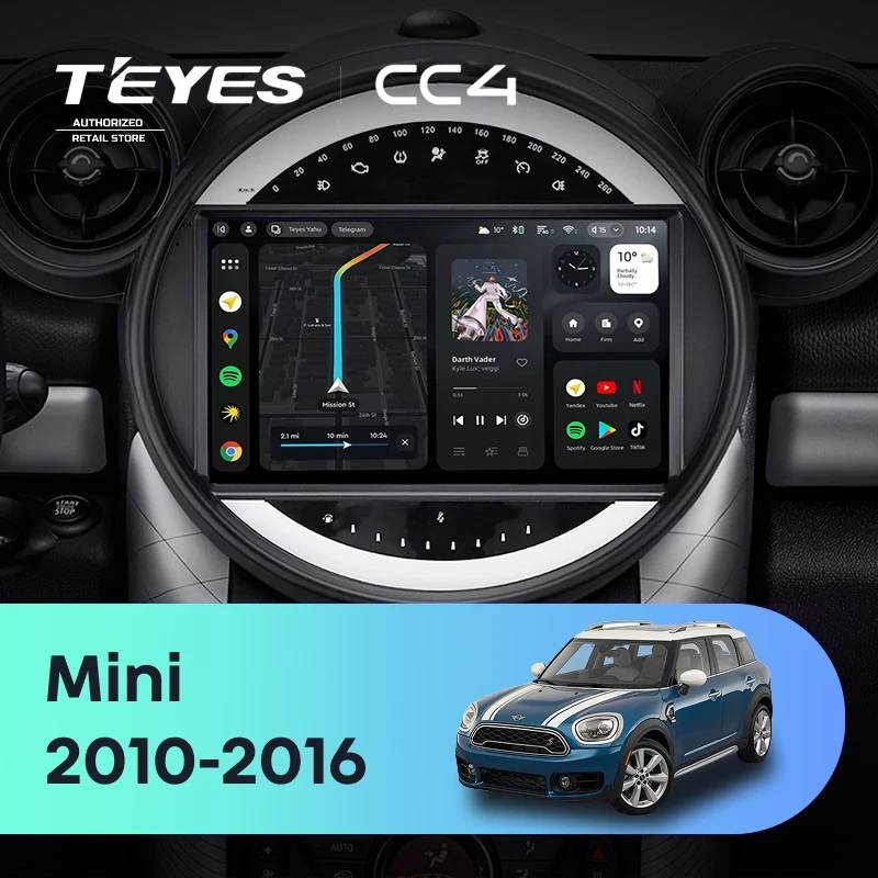 Штатная магнитола Teyes CC4 8/128 Mini Cooper (2010-2016) F2