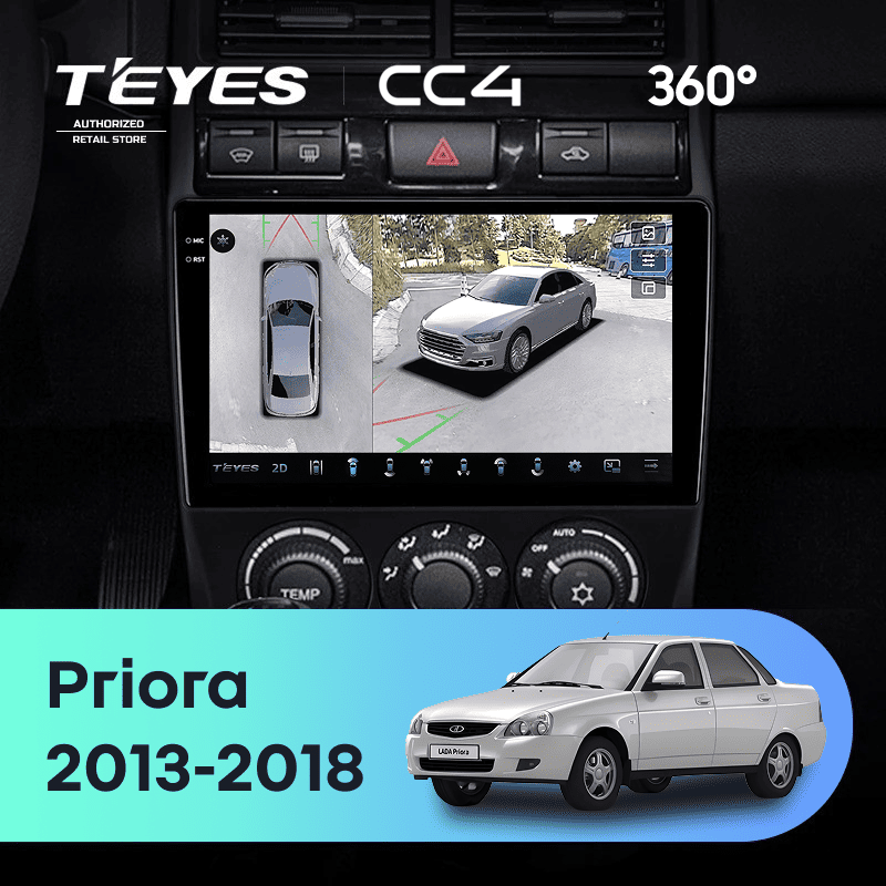 Штатная магнитола Teyes CC4 360 6/64 Lada Priora (2013-2018) F3