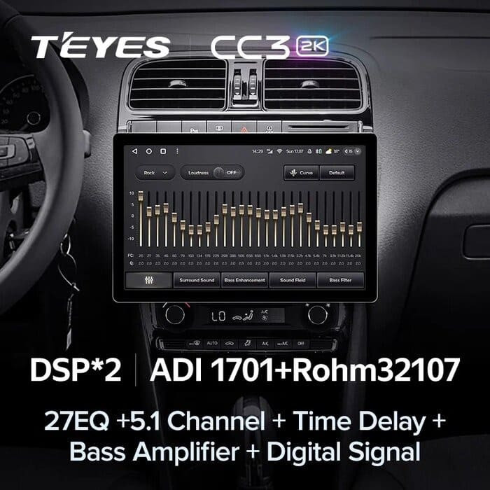 Штатная магнитола Teyes CC3 2K 6/128 Volkswagen Polo 5 (2008-2020) F1 (11")