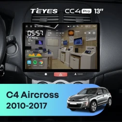 Штатная магнитола Teyes CC4 Pro 12/256 Citroen C4 Aircross (2010-2017) F1 Тип-A (13")