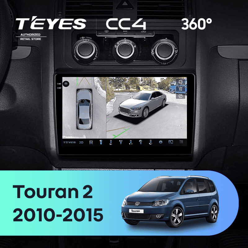 Штатная магнитола Teyes CC4 360 6/64 Volkswagen Touran 2 1T (2010-2015)