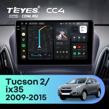 Штатная магнитола Teyes CC4 6/64 Hyundai ix35 (2009-2015) (Tucson 2) Тип-AB (10")