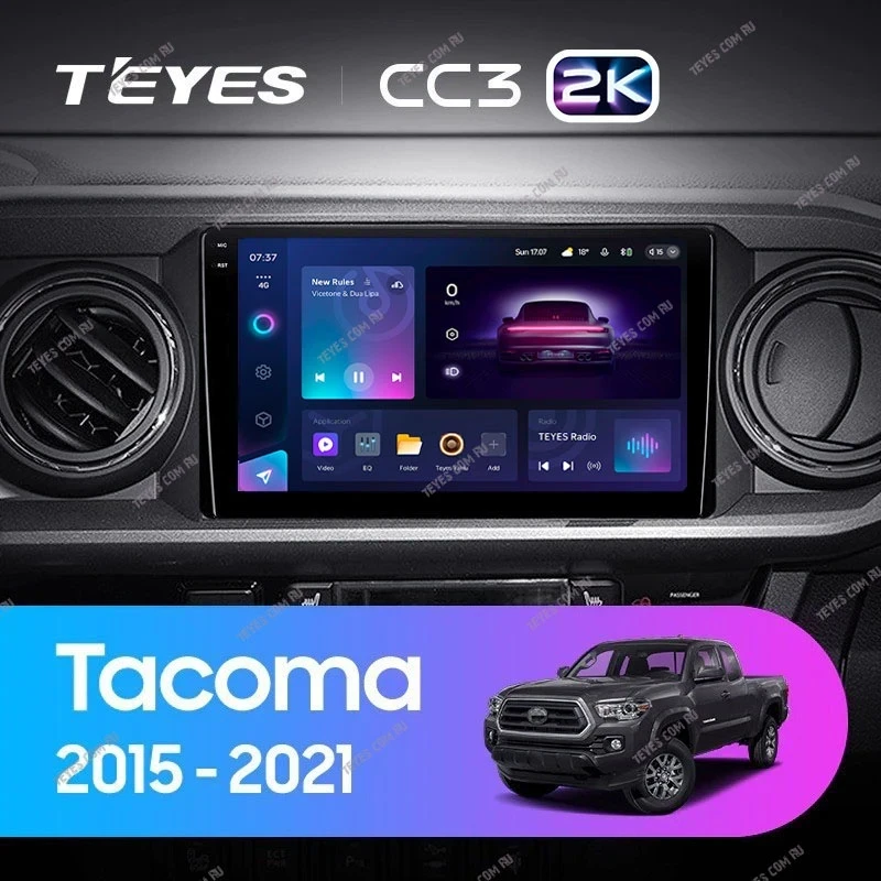 Штатная магнитола Teyes CC3 2K 6/128 Toyota Tacoma N300 (2015-2021) F1