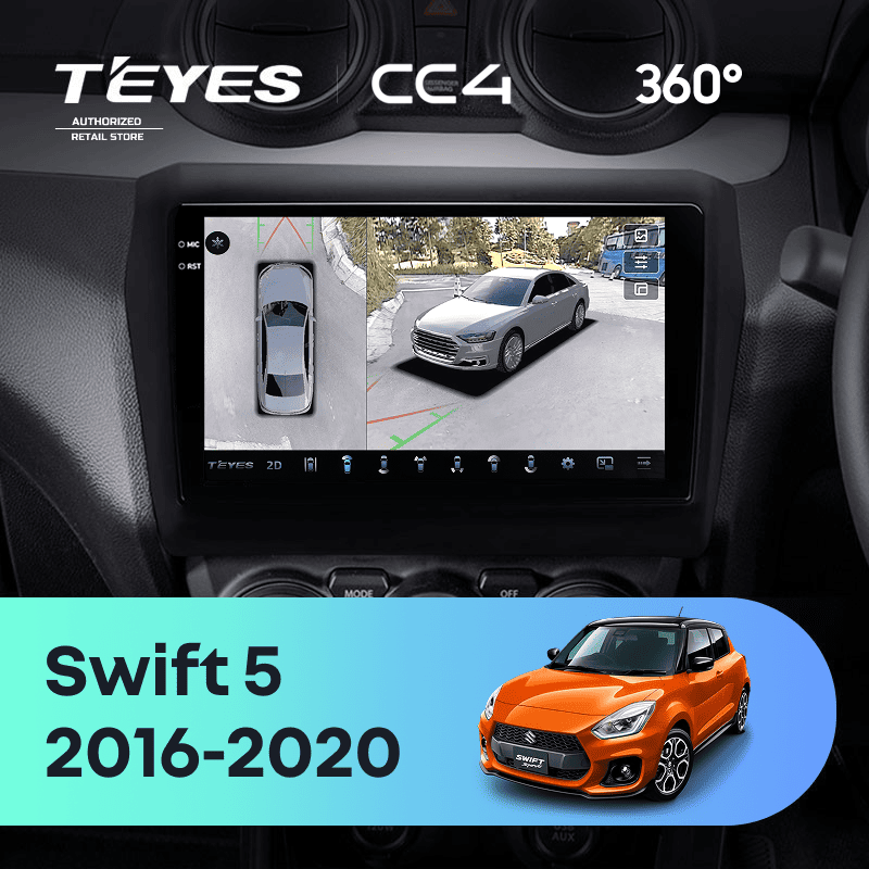 Штатная магнитола Teyes CC4 360 8/128 Suzuki Swift 5 (2016-2020)