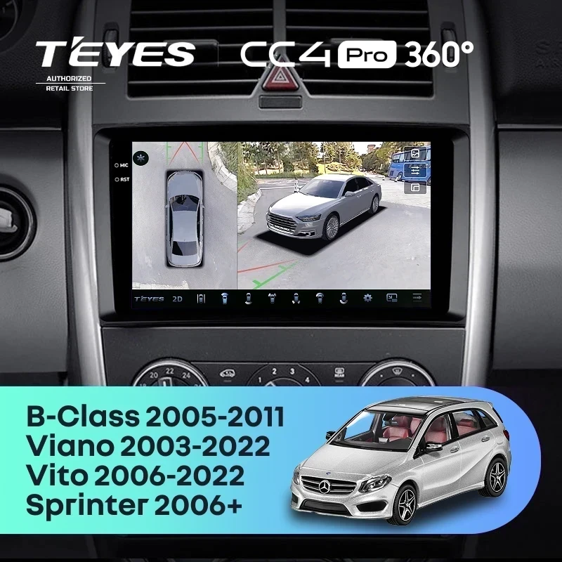 Штатная магнитола Teyes CC4 Pro 360 12/256 Mercedes-Benz Viano W639\W447 (2003-2022)