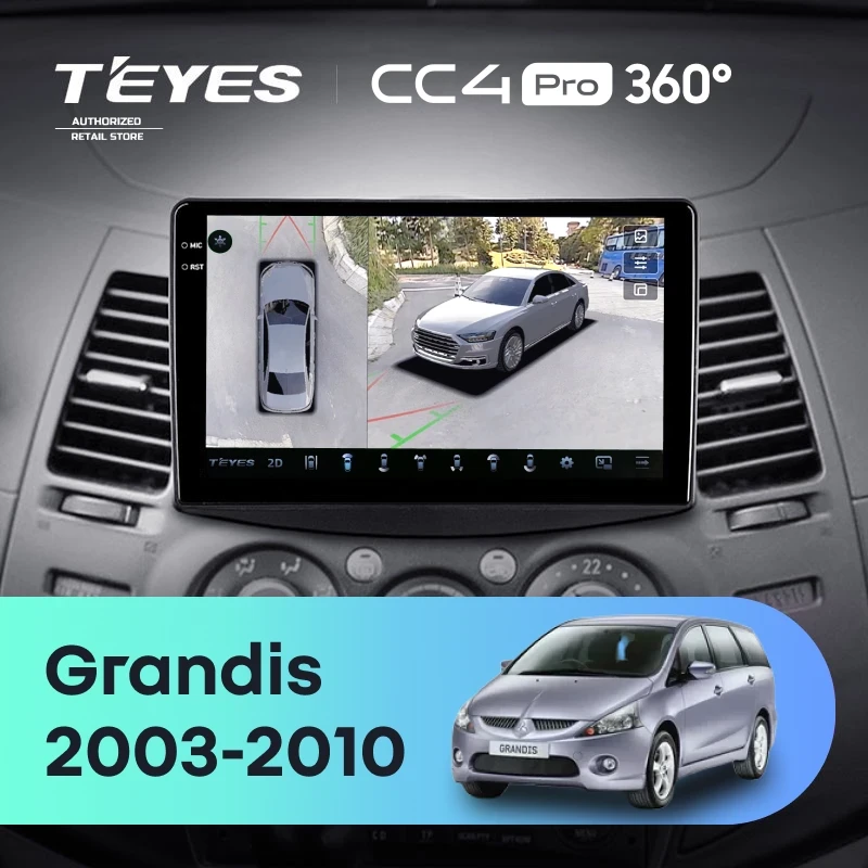 Штатная магнитола Teyes CC4 Pro 360 12/256 Mitsubishi Grandis 1 (2003-2010) F1