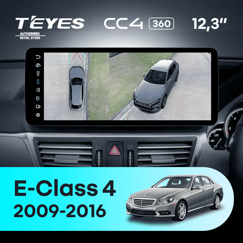 Штатная магнитола Teyes CC4 12.3" 360 6/64 Mercedes-Benz E-Class 4 W212 S207 A207 S212 C207 (NTG 4.0) (2009-2016) Правый руль Universal