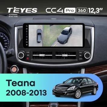 Штатная магнитола Teyes CC4 Pro 12.3" 360 12/256 Nissan Teana J32 (2008-2013)