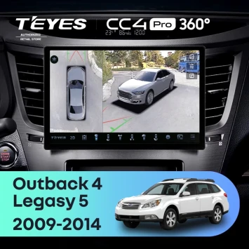Штатная магнитола Teyes CC4 Pro 360 12/256 Subaru Legacy 5 (2009-2014) (11")