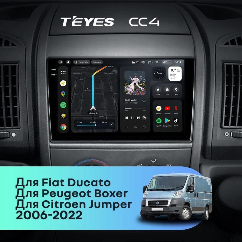 Штатная магнитола Teyes CC4 6/64 Citroen Jumper 2 (2006-2022)