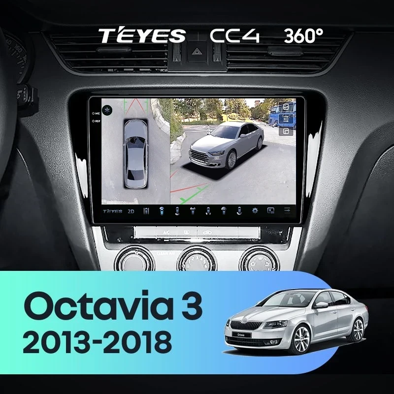 Штатная магнитола Teyes CC4 360 6/64 Skoda Octavia 3 A7 (2013-2018) Тип-A