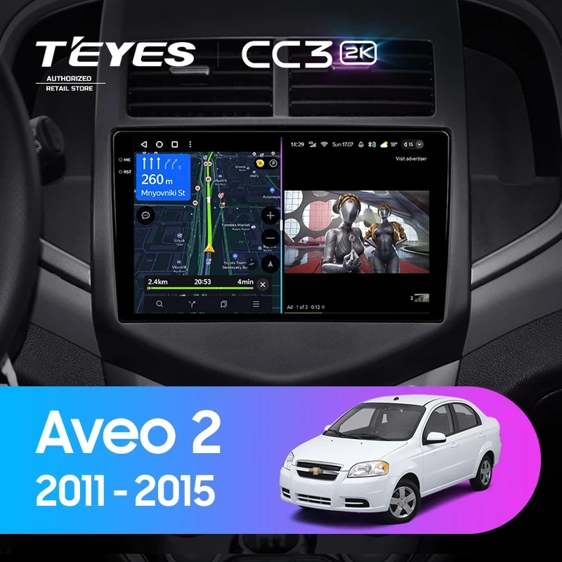 Штатная магнитола Teyes CC3 2K 360 6/128 Chevrolet Aveo 2 (2011-2015)