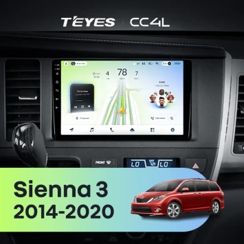 Штатная магнитола Teyes CC4L 6/64 с DTS Toyota Sienna 3 XL30 (2014-2020)