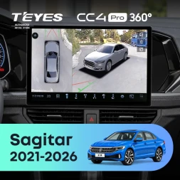 Штатная магнитола Teyes CC4 Pro 360 12/256 Volkswagen Sagitar (2021-2026) (13")