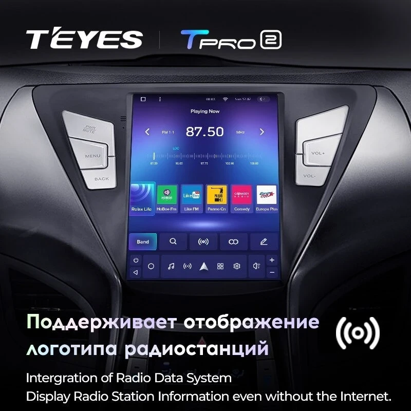 Штатная магнитола Tesla style Teyes TPRO 2 4/64 Hyundai Elantra 5 JK GD MD UD (2014-2016) F2