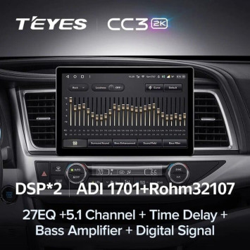 Штатная магнитола Teyes CC3 2K 4/32 Toyota Highlander 3 XU50 (2013-2018) (13")