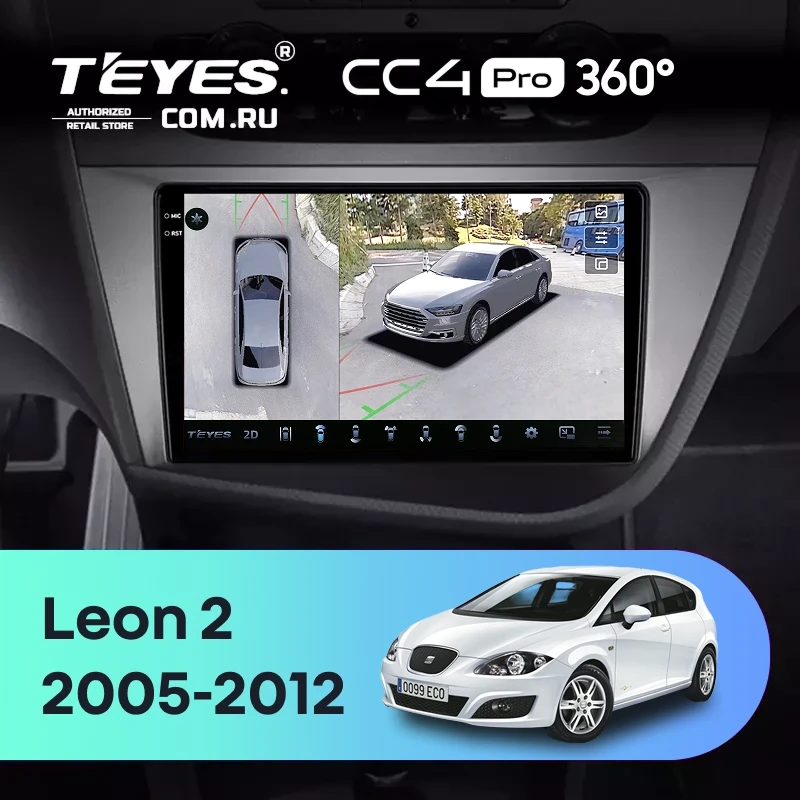 Штатная магнитола Teyes CC4 Pro 360 12/256 Seat Leon 2 (2005-2012) F2
