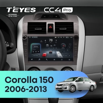 Штатная магнитола Teyes CC4 Pro 8/128 Toyota Corolla 150 (2006-2013) F2 с кнопками