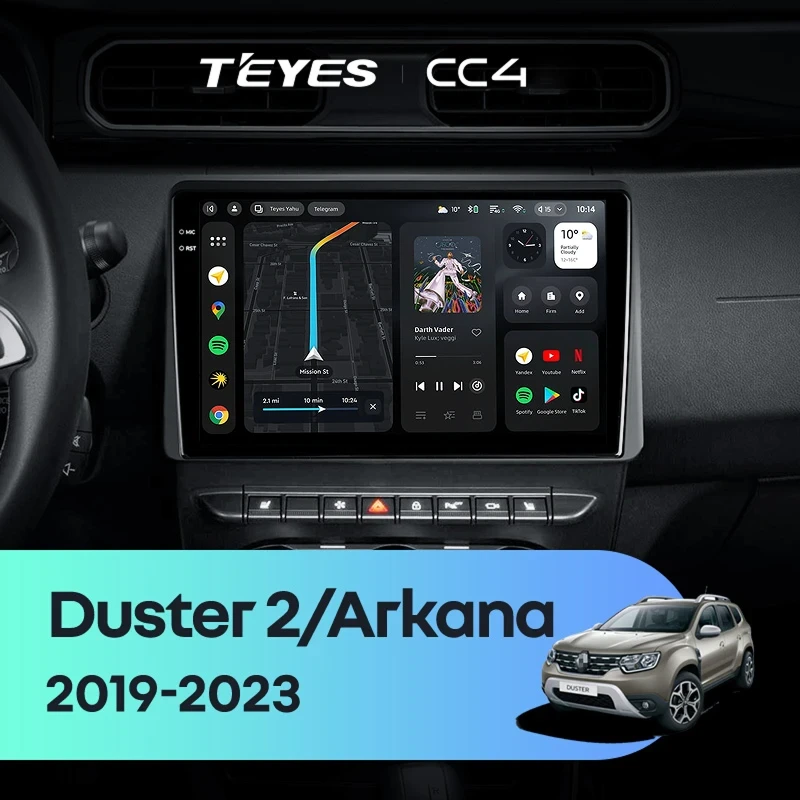 Штатная магнитола Teyes CC4 6/64 Renault Duster HM 2 (2020-2023) F1