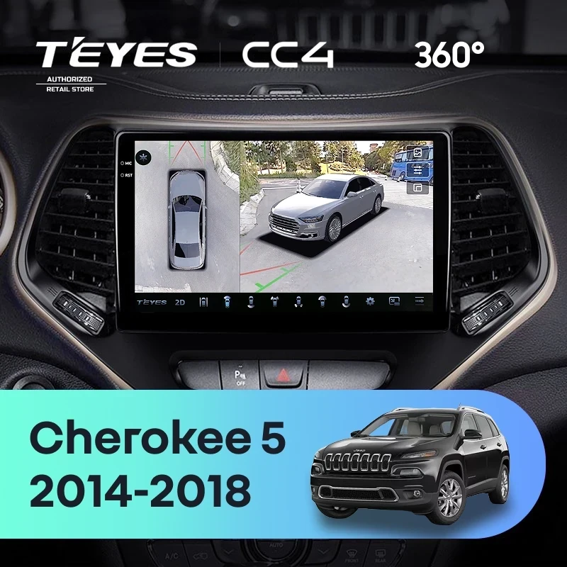 Штатная магнитола Teyes CC4 360 6/64 Jeep Cherokee 5 KL (2014-2018)