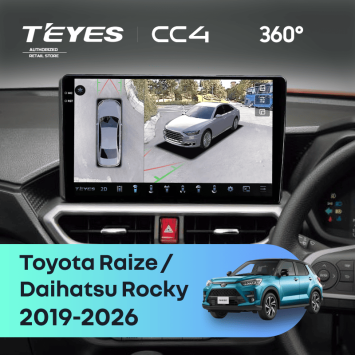 Штатная магнитола Teyes CC4 360 6/64 Toyota Raize (2019-2026) F2 Правый руль