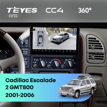 Штатная магнитола Teyes CC4 360 8/128 Cadillac Escalade 2 GMT800 (2001-2006)