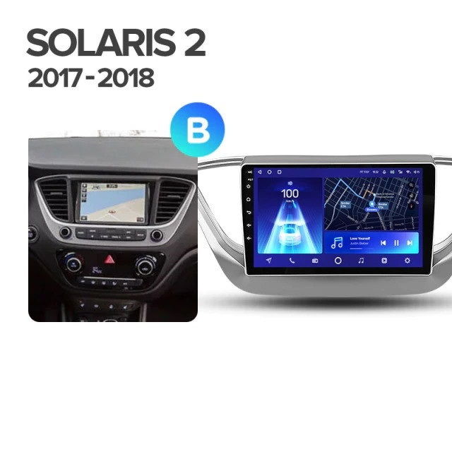 Переходная рамка Hyundai Solaris 2 (2017-2020) F1 Тип-A (9")