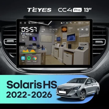 Штатная магнитола Teyes CC4 Pro 8/128 Solaris HS (2022-2026) (13")