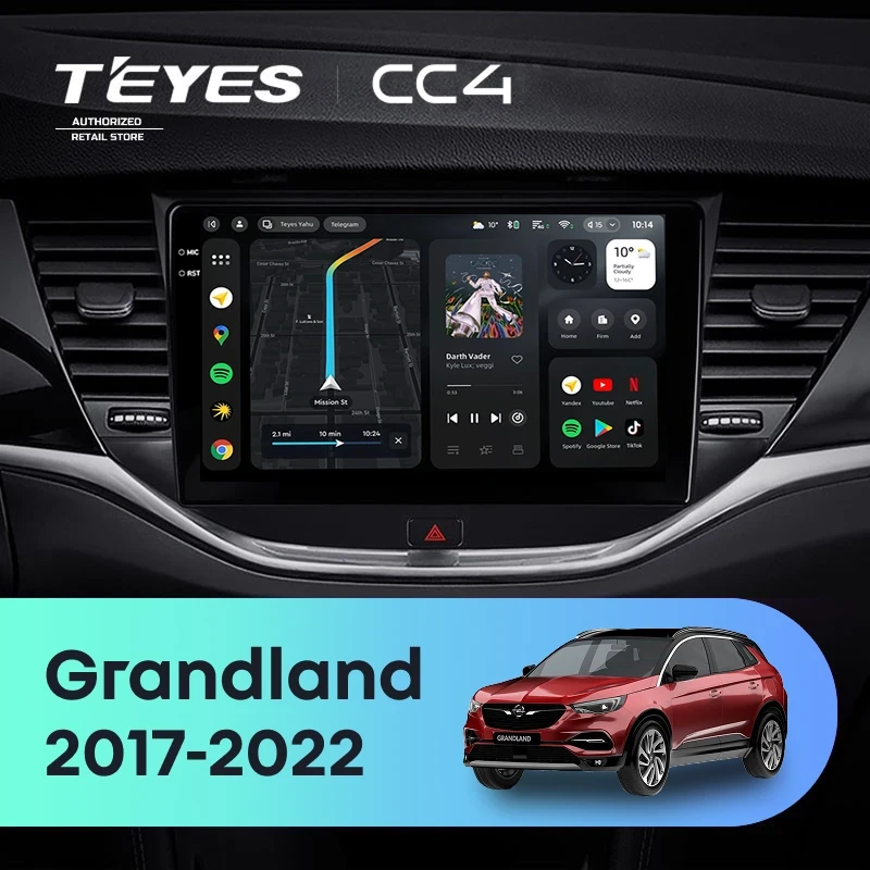 Штатная магнитола Teyes CC4 8/128 Opel Grandland (2017-2022) Тип-A