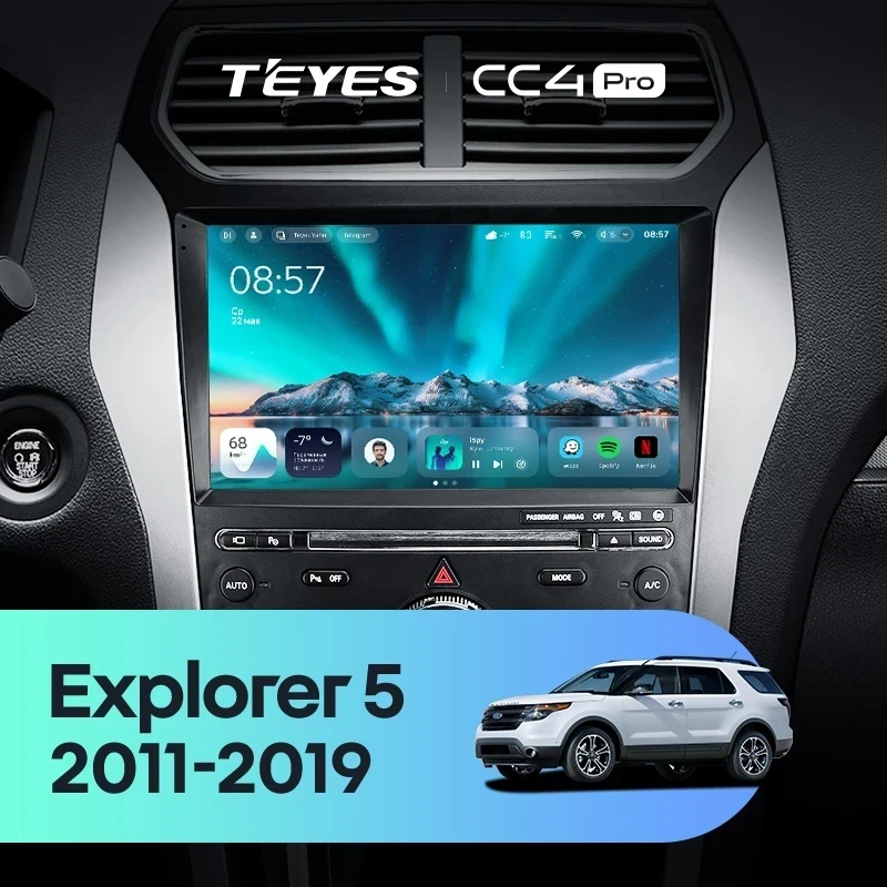Штатная магнитола Teyes CC4 Pro 12/256 Ford Explorer 5 (2011-2019) Тип-B