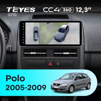 Штатная магнитола Teyes CC4 12.3" 360 6/64 Volkswagen Polo Mk4 (2005-2009)