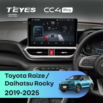 Штатная магнитола Teyes CC4 Pro 12/256 Toyota Raize (2019-2026) F2 Правый руль