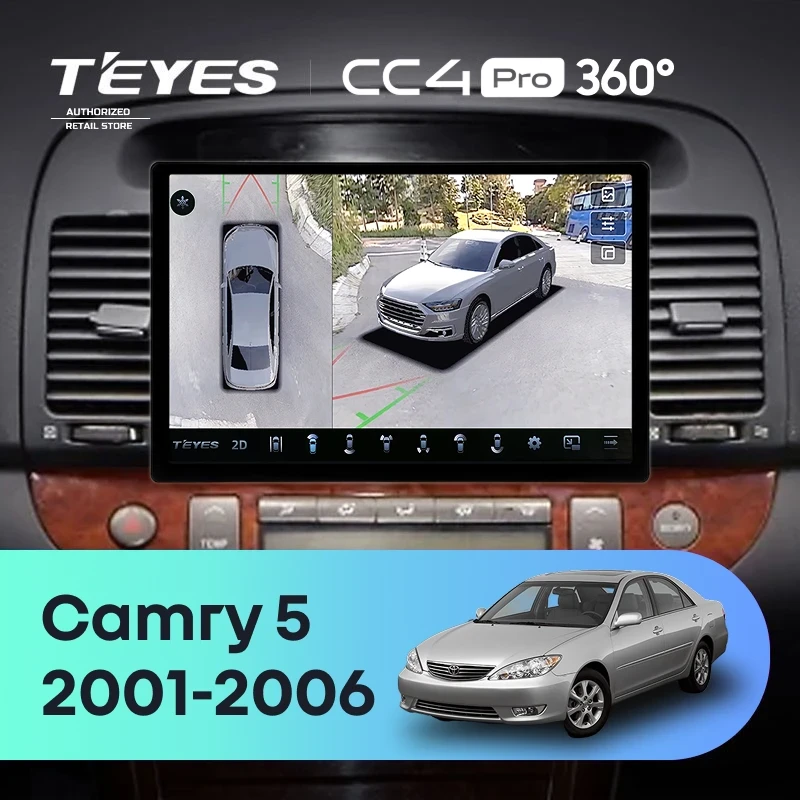 Штатная магнитола Teyes CC4 Pro 360 8/128 Toyota Camry 5 XV 30 (2001-2006) Тип-A (11")