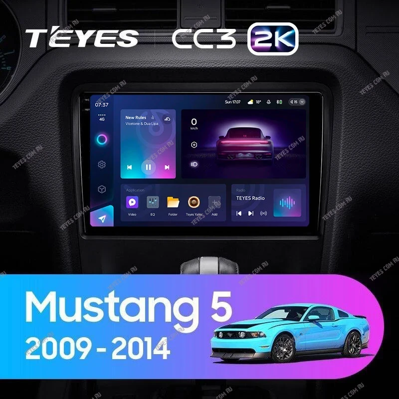 Штатная магнитола Teyes CC3 2K 6/128 Ford Mustang 5 S-197 (2009-2014) F1
