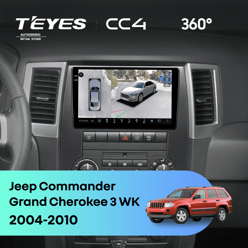 Штатная магнитола Teyes CC4 360 6/64 Jeep Grand Cherokee 3 WK (2004-2010)