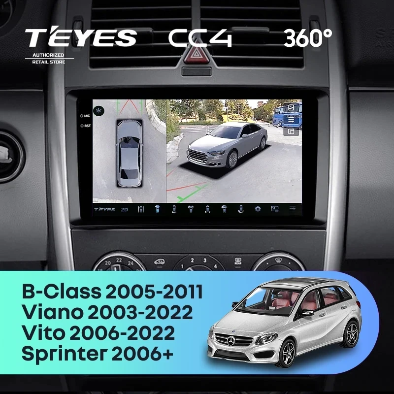 Штатная магнитола Teyes CC4 360 8/128 Mercedes-Benz B-Class T245 (2005-2011)