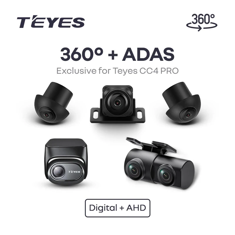 Комплект цифровых камер для установки кругового обзора + AHD ADAS для CC4 PRO