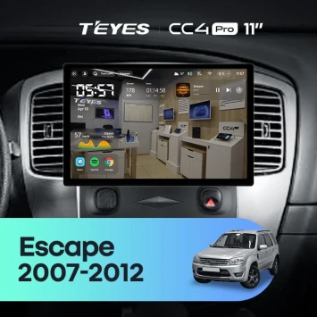 Штатная магнитола Teyes CC4 Pro 12/256 Ford Escape (2007-2012) F1 (11")