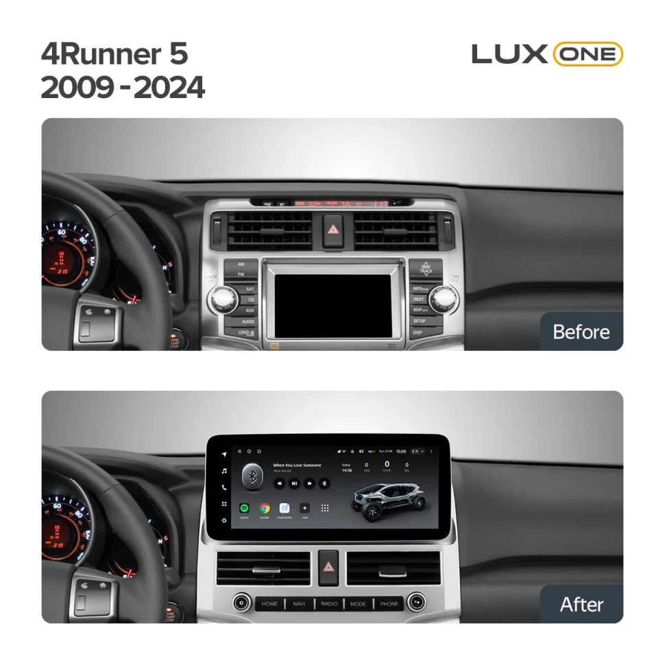 Переходная рамка Toyota 4Runner 5 N280 (2009-2024) (12,3")
