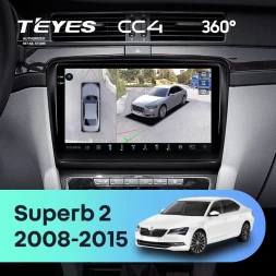 Штатная магнитола Teyes CC4 360 6/64 Skoda Superb 2 B6 (2008-2015)