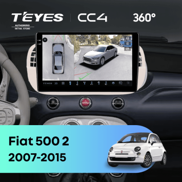 Штатная магнитола Teyes CC4 360 8/128 Fiat 500 2 (2007-2015)