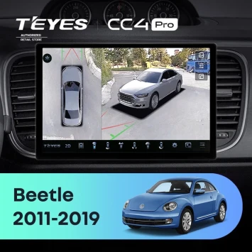 Штатная магнитола Teyes CC4 Pro 360 8/128 Volkswagen Beetle A5 (2011-2019) (13")