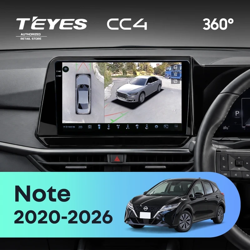 Штатная магнитола Teyes CC4 360 6/64 Nissan Note (2020-2026) Правый руль