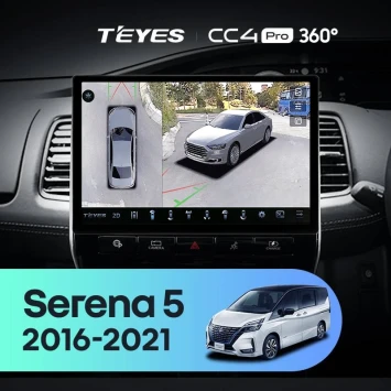 Штатная магнитола Teyes CC4 Pro 360 12/256 Nissan Serena 5 V C27 (2016-2021) F1 Правый руль (11")