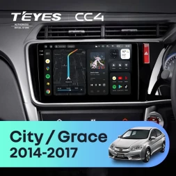 Штатная магнитола Teyes CC4 8/128 Honda City (2014-2017) Тип-B Правый руль