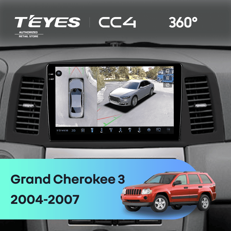 Штатная магнитола Teyes CC4 360 6/64 Jeep Grand Cherokee 3 WK (2004-2007) F1