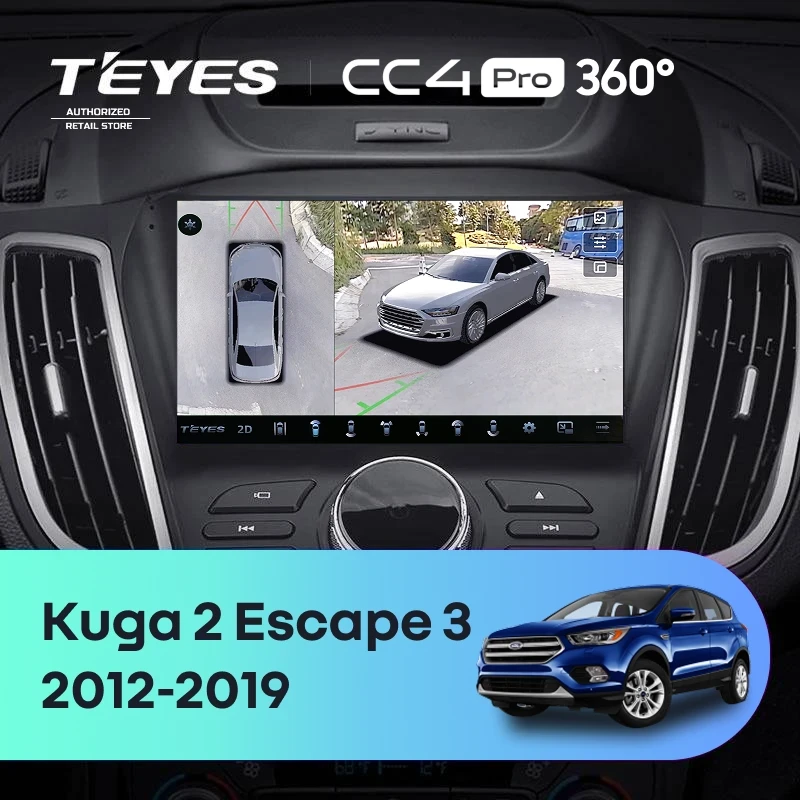 Штатная магнитола Teyes CC4 Pro 360 8/128 Ford Escape 3 (2012-2019) Тип-B