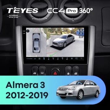 Штатная магнитола Teyes CC4 Pro 360 12/256 Nissan Almera 3 G15 (2012-2019) F2