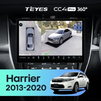 Штатная магнитола Teyes CC4 Pro 360 8/128 Toyota Harrier XU60 (2013-2020) F1 (13")